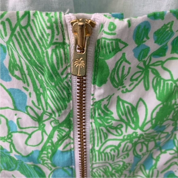 Lilly Pulitzer McCallum Limeade It’s a Zoo Green and White Print Dress preppy - Picture 6 of 7